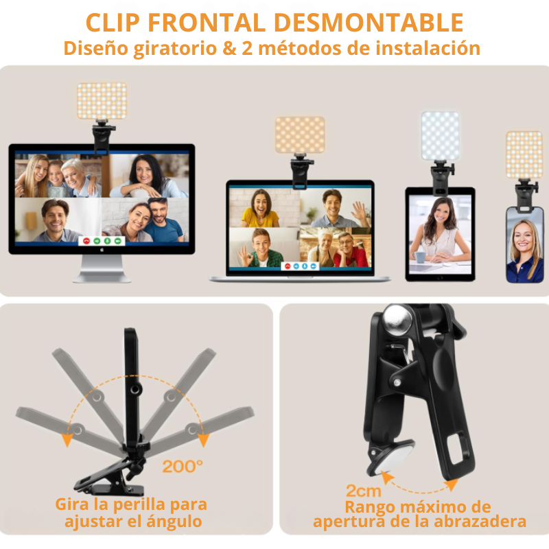 PANEL LED PARA SELFIES