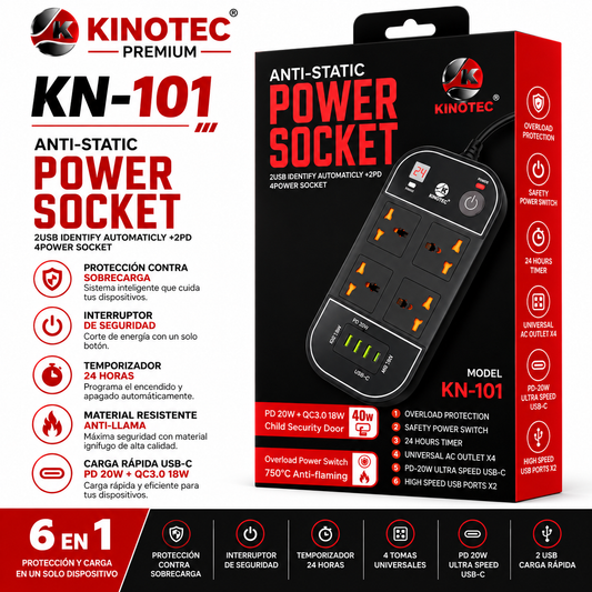 Cargador Multitoma Kinotec KN-101