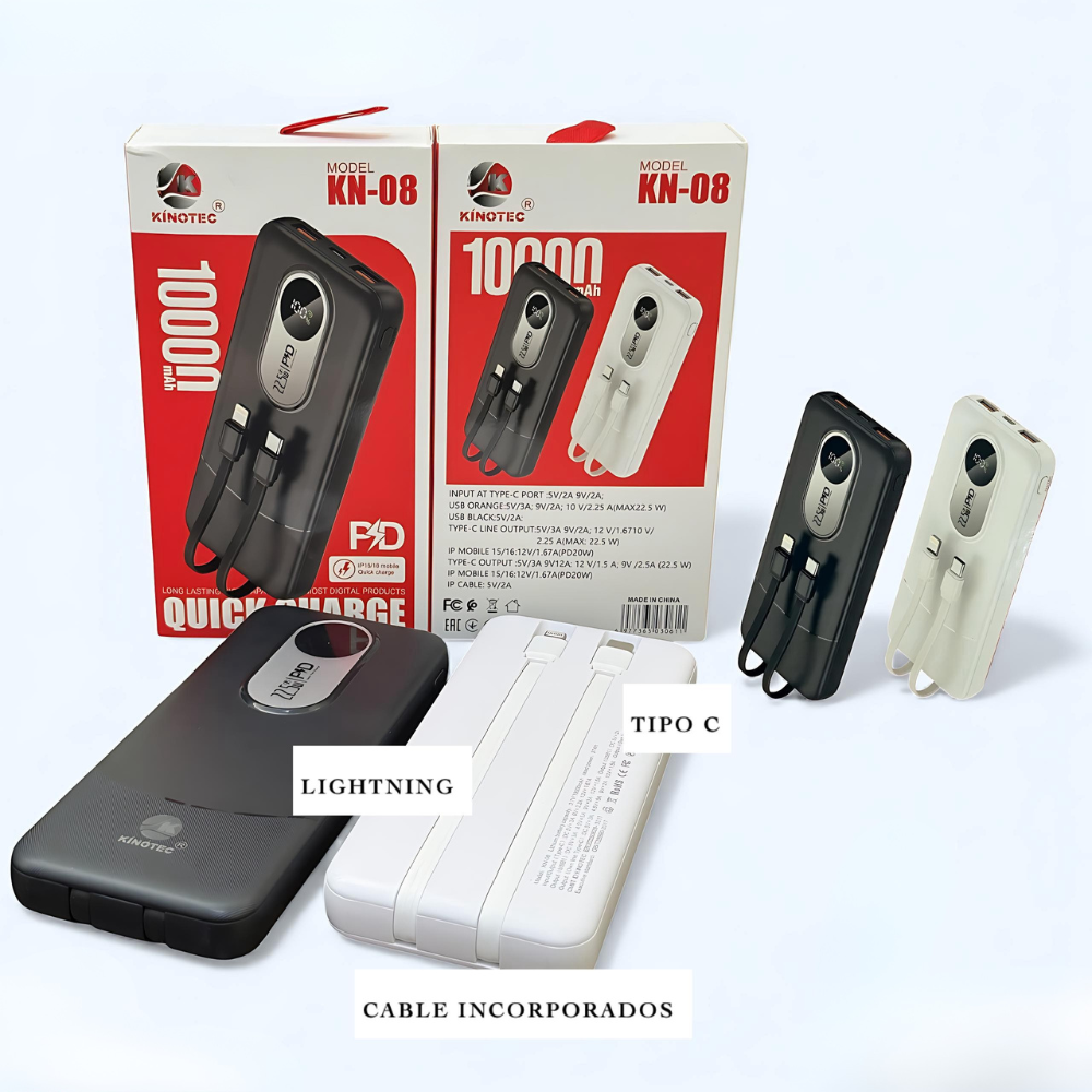 Power Bank 10.000mAh Kinotec kn-08-