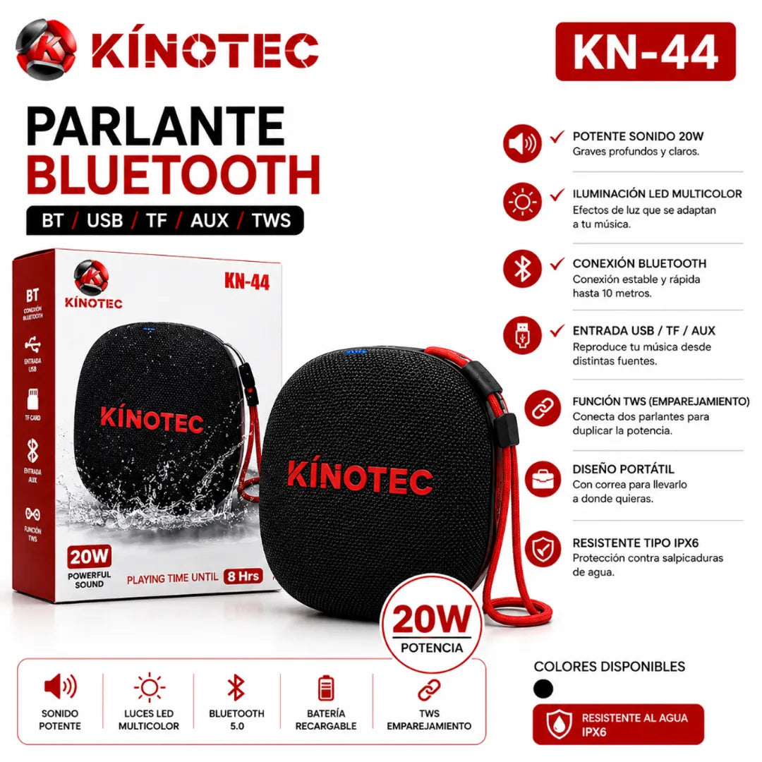 Parlante Bluetooth Kinotec KN-44