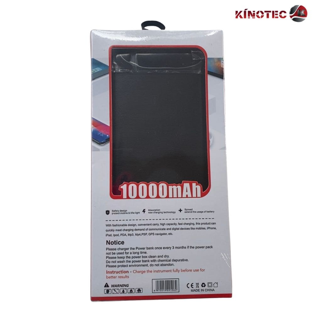 Power Bank Kinotec KN-08 – 10,000mAh Sencillo