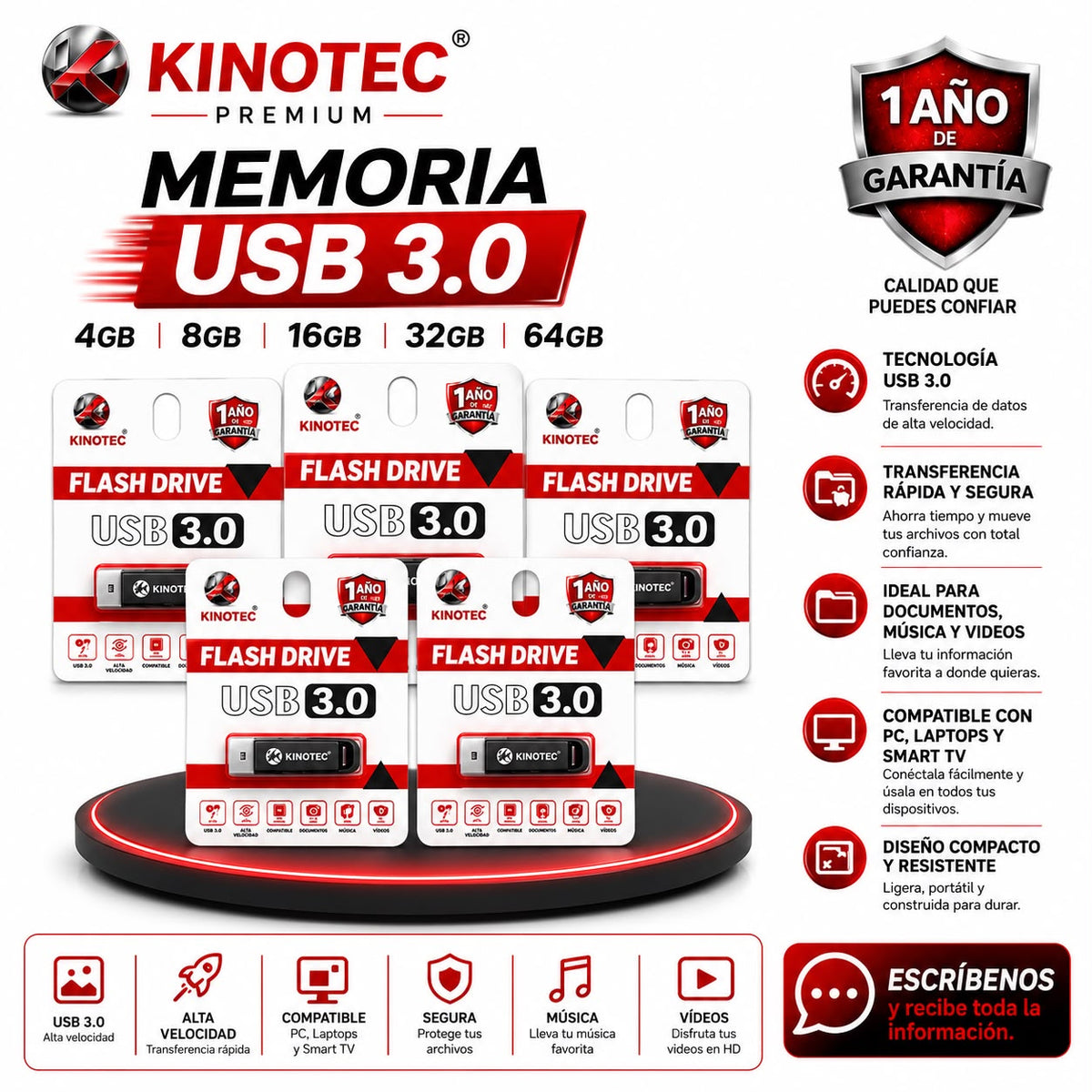 Memoria USB Kinotec