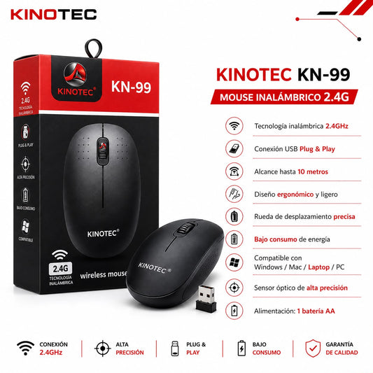 Mouse Inalámbrico Kinotec KN-99