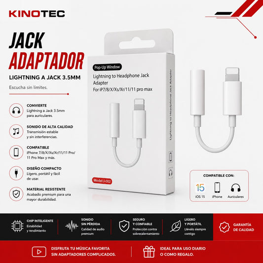 Adaptador Jack Iphone