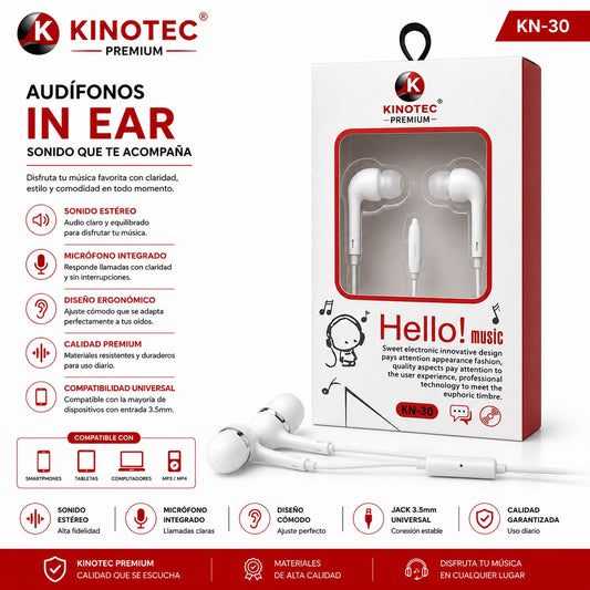 Audífonos Kinotec KN-30