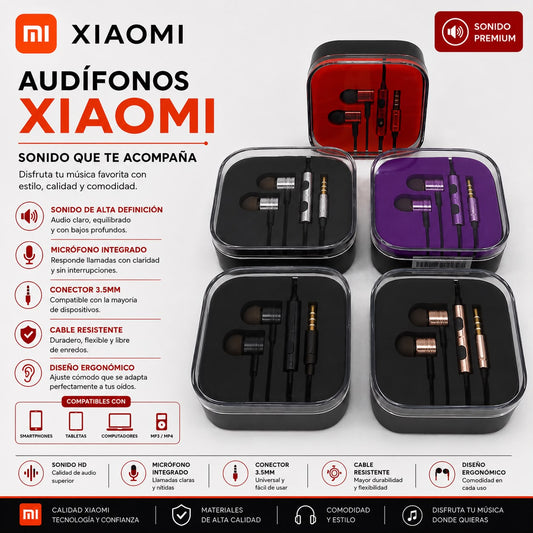Audífonos Cable Colores Xiaomi