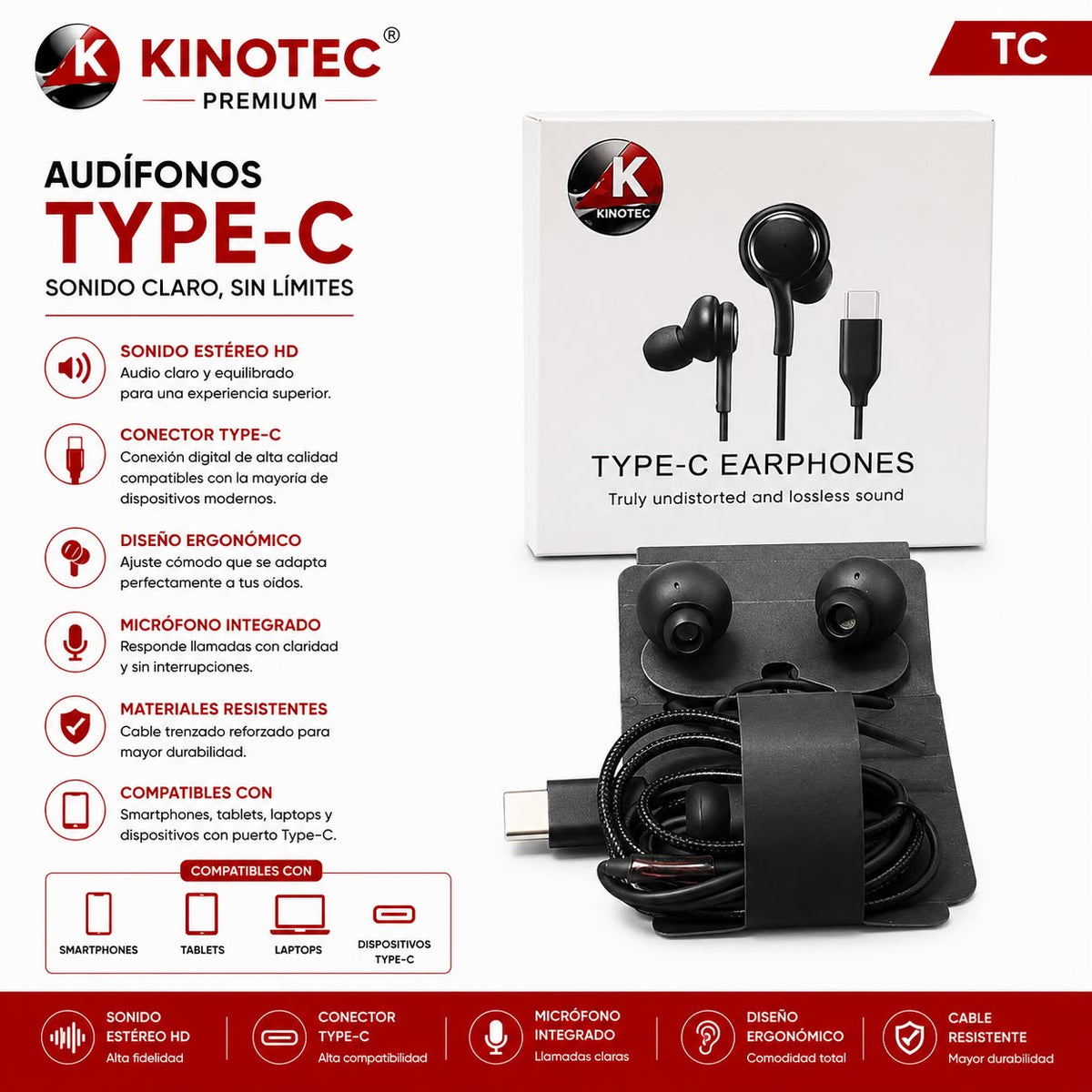 Audífonos Kinotec S8 TC