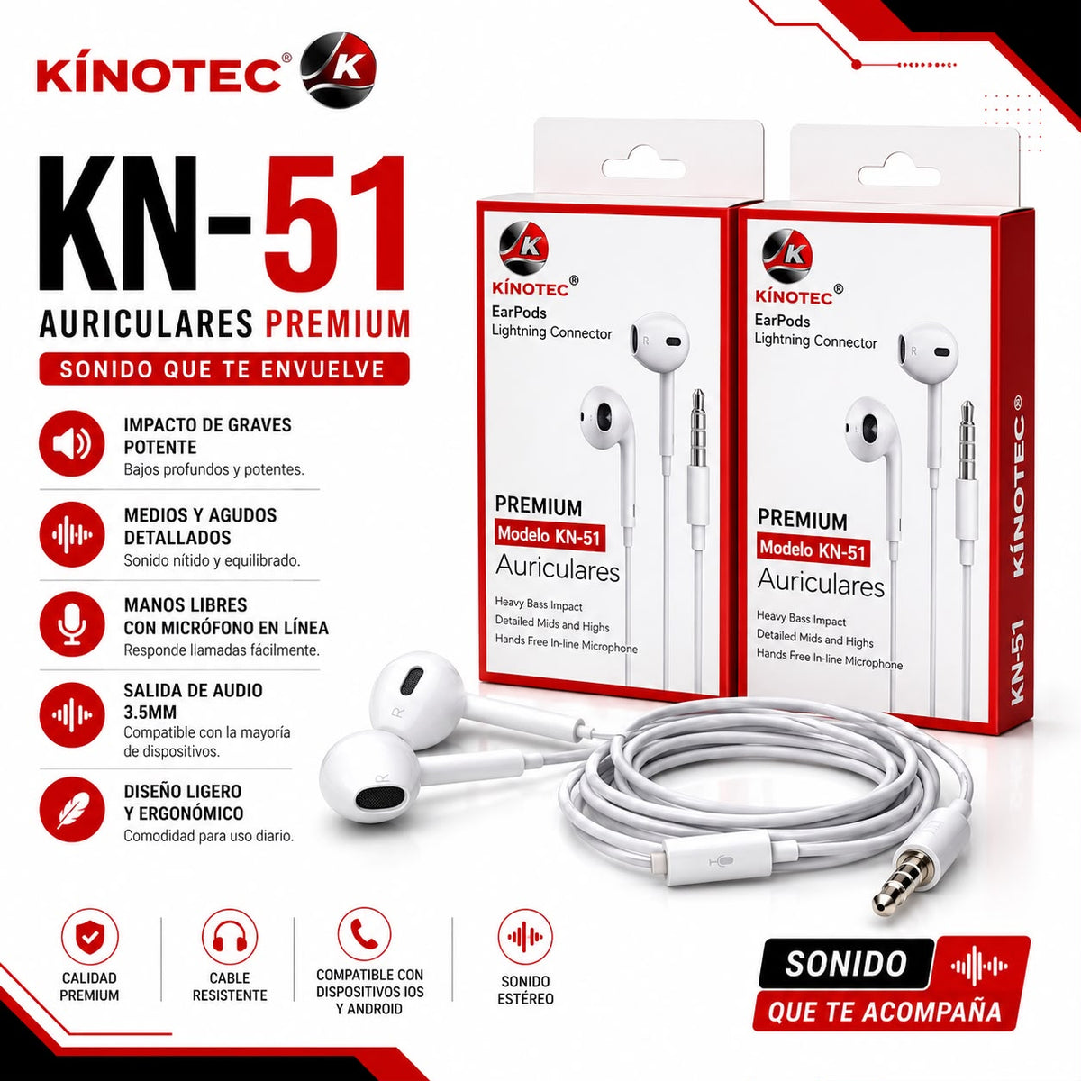 Audífonos Kinotec KN-51