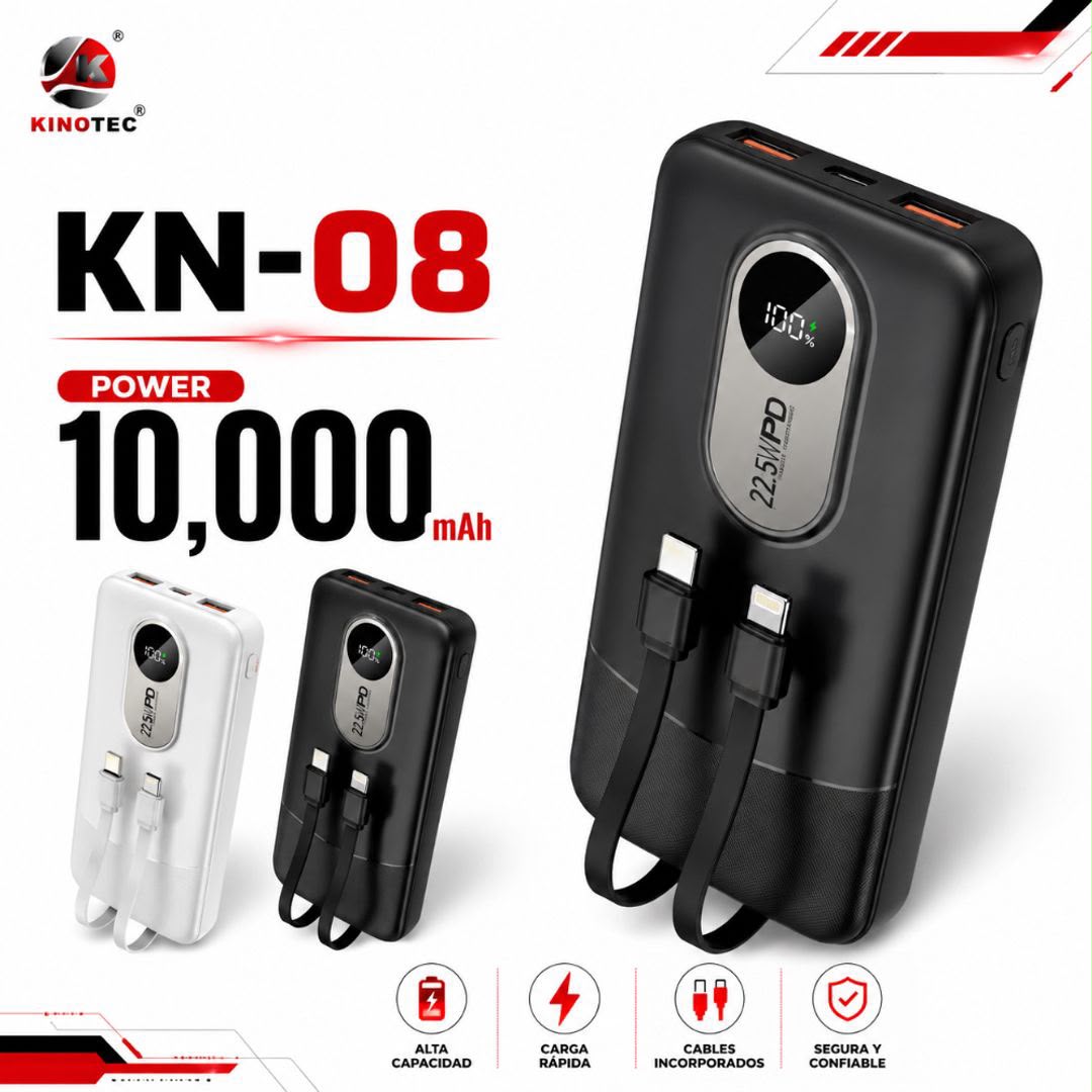 Power Bank 10,000mAh Kinotec KN-08