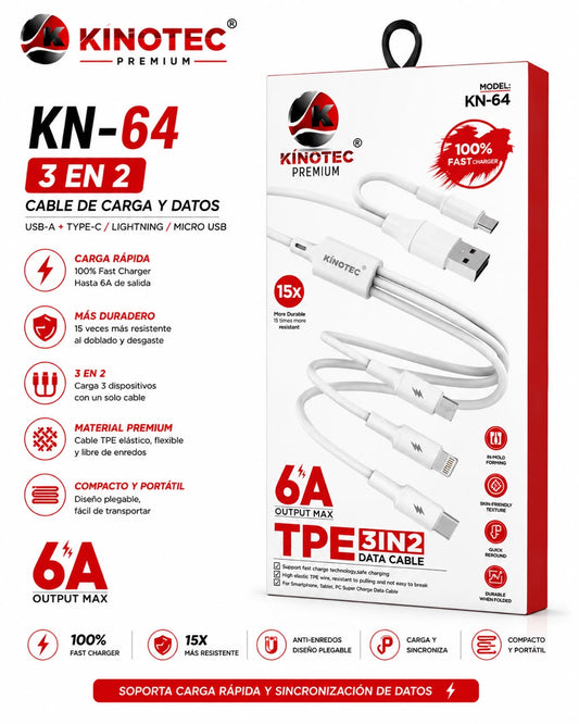 Cargador KN-64 Kinotec 3en2