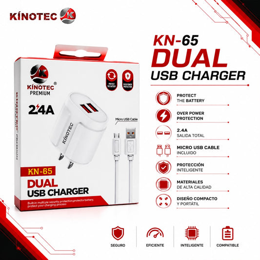Cargador Kinotec KN-65 V8
