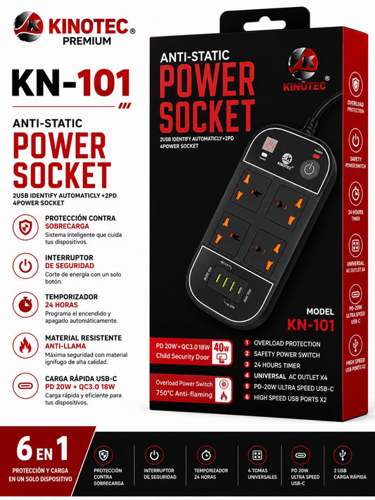 Cargador Multitoma Kinotec KN-101