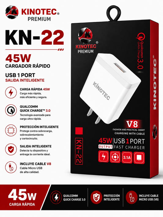 Cargador Kinotec KN-22 V8
