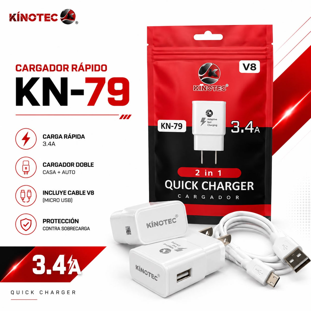 Cargador Kinotec  KN-79