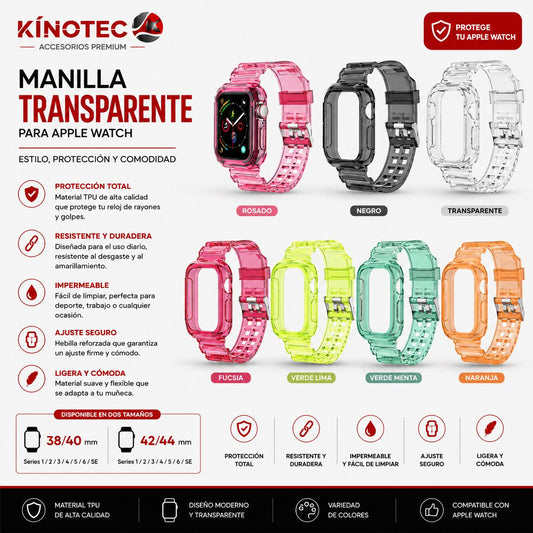 Manilla Transparente 38/40mm y 42/44mm